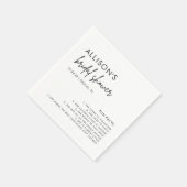 Minimalistische Moderne Bruidsfeest Feitjes Servet (Hoek)