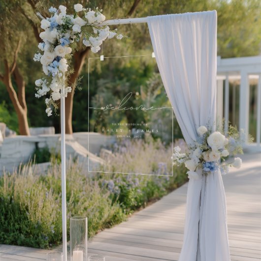 Minimalistische moderne bruiloft acryl welkomstbor acryl bord