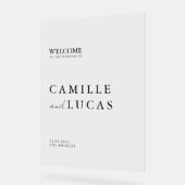 Minimalistische moderne bruiloft Acryl Welkomstbor Acryl Bord (Hoek)