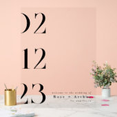 Minimalistische moderne bruiloft Acryl Welkomstbor Acryl Bord (Huwelijk)