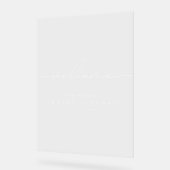 Minimalistische moderne bruiloft acryl welkomstbor acryl bord (Hoek)