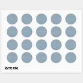 Minimalistische moderne bruiloft Dank u Dusty Blue Ronde Sticker (Vel)