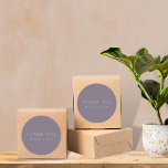 Minimalistische moderne bruiloft Dank u Paarse dus Ronde Sticker<br><div class="desc">Minimalistische moderne bruiloft Dank u Klassieke ronde Sticker in Dusty Paars</div>