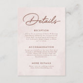 Minimalistische moderne bruiloft details informatiekaartje (Voorkant)
