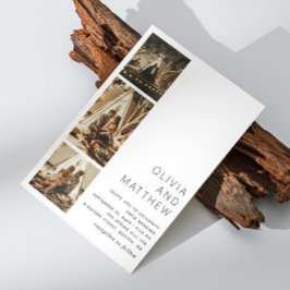 Minimalistische moderne bruiloft | Drie foto's ops Kaart