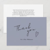 Minimalistische moderne bruiloft flat dank u kaart (Voorkant / Achterkant)