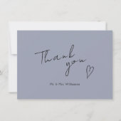 Minimalistische moderne bruiloft flat dank u kaart (Voorkant)