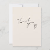 Minimalistische moderne bruiloft flat dank u kaart (Voorkant)