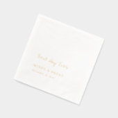 Minimalistische Moderne Bruiloft Folie Servetten (Links)