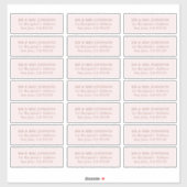 Minimalistische moderne bruiloft gast Adresetikett Sticker (Vel)