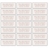 Minimalistische moderne bruiloft gast Adresetikett Sticker (Voorkant)