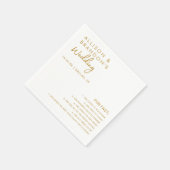 Minimalistische moderne bruiloft leuke feiten servet (Hoek)