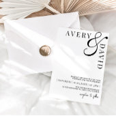 Minimalistische moderne bruiloft monochrome foto kaart