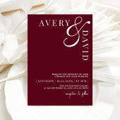 Minimalistische moderne bruiloft rode foto kaart