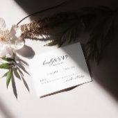 Minimalistische moderne bruiloft RSVP Informatiekaartje