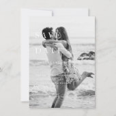 Minimalistische moderne bruiloft Save the Date (Voorkant)