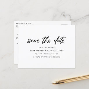 Minimalistische moderne bruiloft Save the Date Aankondigingskaart