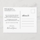 Minimalistische moderne bruiloft Save the Date Aankondigingskaart (Achterkant)