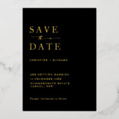Minimalistische moderne bruiloft Save the Date Folie Uitnodiging (Voorkant)