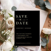 Minimalistische moderne bruiloft Save the Date Folie Uitnodiging