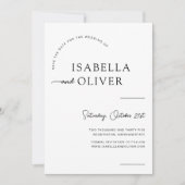 Minimalistische moderne bruiloft Save the Date Kaart (Voorkant)