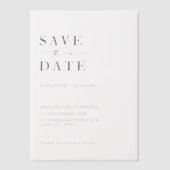 Minimalistische moderne bruiloft Save the Date Vellum Uitnodigingen (Voorkant)