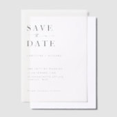 Minimalistische moderne bruiloft Save the Date Vellum Uitnodigingen (Offset)