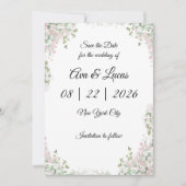 Minimalistische Moderne bruiloft sparen de Kaart v (Voorkant)