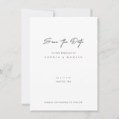 Minimalistische Moderne bruiloft sparen de Kaart v (Voorkant)