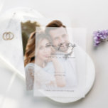 Minimalistische Moderne bruiloft sparen de Kaart v Vellum Uitnodigingen<br><div class="desc">Deze Vellum Invitation is de perfecte manier om elegantie en sophisticatie toe te voegen aan uw evenement. Deze hoogwaardige transparante overlay kan worden gebruikt als toplaag voor verschillende soorten uitnodigingen of op maat gemaakte briefpapier. Gebruik het om uw uitnodiging, bedankkaart, menu en meer te verhogen, waardoor een verfijnde en tijdloze...</div>