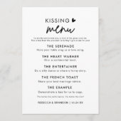 Minimalistische moderne bruiloft zoenen menu uitno kaart (Voorkant)