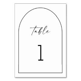 Minimalistische moderne bruiloft | Zwart-witboog Kaart