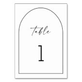 Minimalistische moderne bruiloft | Zwart-witboog Kaart (Achterkant)