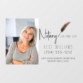 Minimalistische moderne bruine en witte notaris fo raamsticker (Vel)