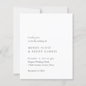Minimalistische moderne budget bruiloftsinvatie (Voorkant)