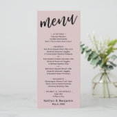 Minimalistische moderne casual typografie stoffig menu (Staand voorkant)