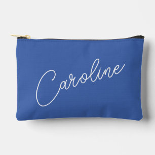 Minimalistische Moderne Chic Calligrafie Naam Blau Etui