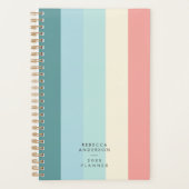 Minimalistische Moderne Chic Pastel Regenboog Cute Planner (Voorkant)