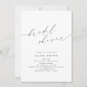 Minimalistische moderne chic script bruiloft feest kaart (Voorkant)