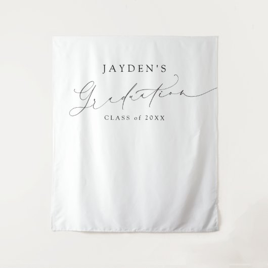 Minimalistische moderne Chic Script Graduation Par Wandkleed (Voorkant)