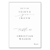 Minimalistische moderne chic script opvouwbare pla kaart (Voorkant)