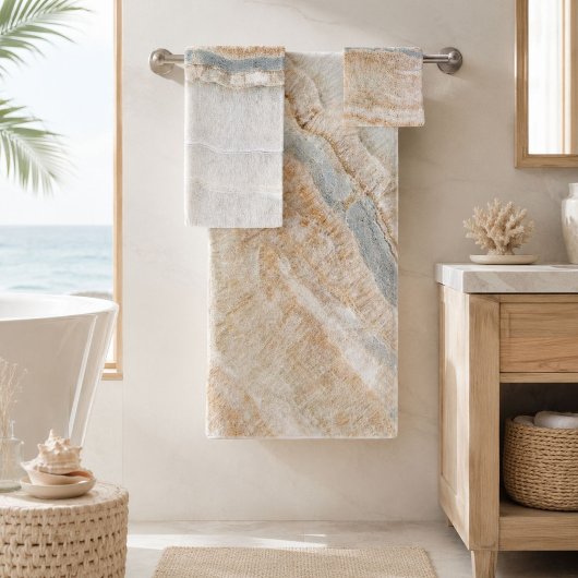 minimalistische moderne chique beige taupe wit gri bad handdoek