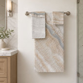 minimalistische moderne chique beige taupe wit gri bad handdoek