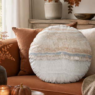 minimalistische moderne chique beige taupe wit gri rond kussen