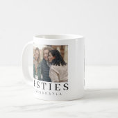 Minimalistische moderne chique beste vrienden koffiemok (Voorkant links)