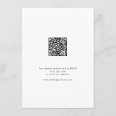 Minimalistische moderne chique script bruiloft det informatiekaartje (Achterkant)