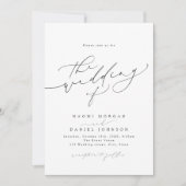 Minimalistische moderne chique script elegante bru kaart (Voorkant)