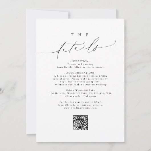 Minimalistische moderne chique script elegante bru kaart (Achterkant)