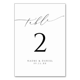 Minimalistische moderne chique script elegante bru kaart