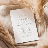 Minimalistische moderne chique script elegante bru kaart